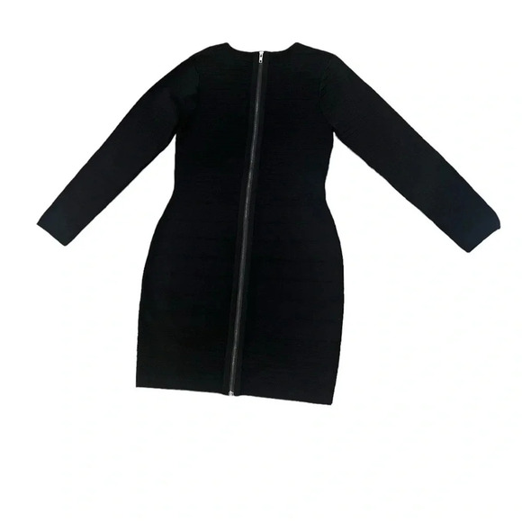 Neiman Marcus‎ Form Fit Ribbed Dress Zip Back Women’s Sz Large - Picture 2 of 6